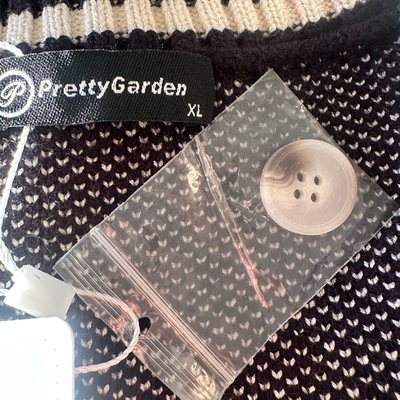 PRETTY GARDEN knit cardigan sweater casual long sleeve new with tag XL GRANDMA - Picture 11 of 11
